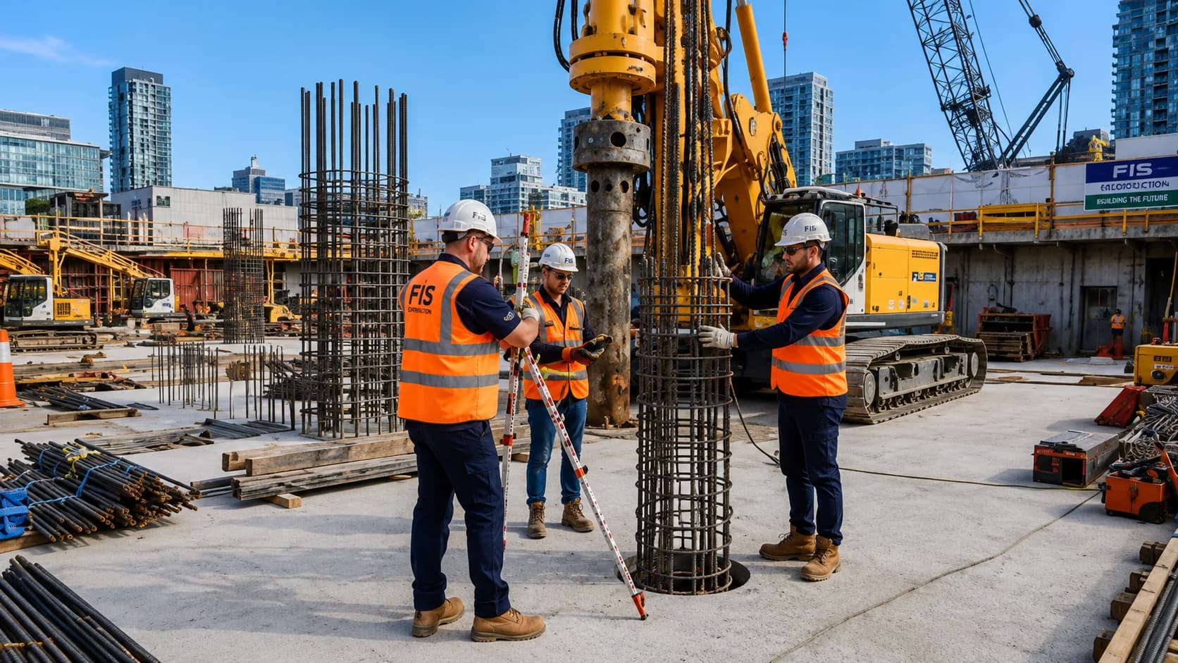 Industrial project specialist reviewing construction plans