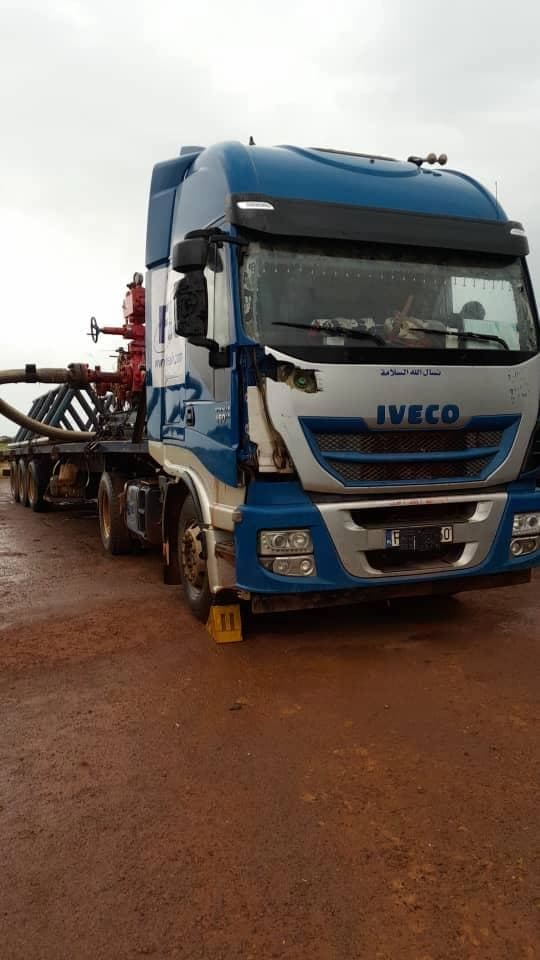 FIS truck transporting operational equipment at a field site